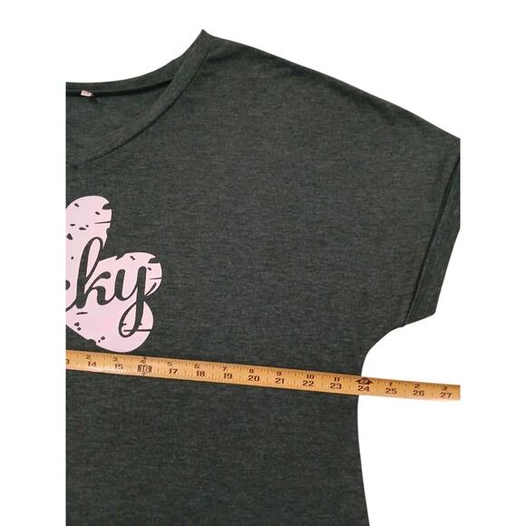 Lucky Clover T-SHIRT Curvy Plus Sz 18 Green ST Patrick's Irish Holiday Good Luck - Picture 8 of 12